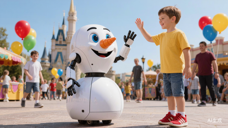 妈妈,迪士尼雪宝在跟我说话……